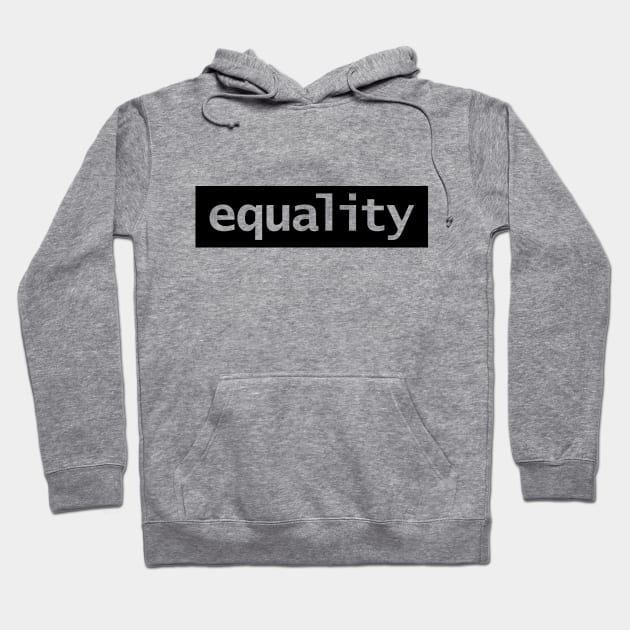 Minimal Typography Equality Black Stripe Hoodie by ellenhenryart